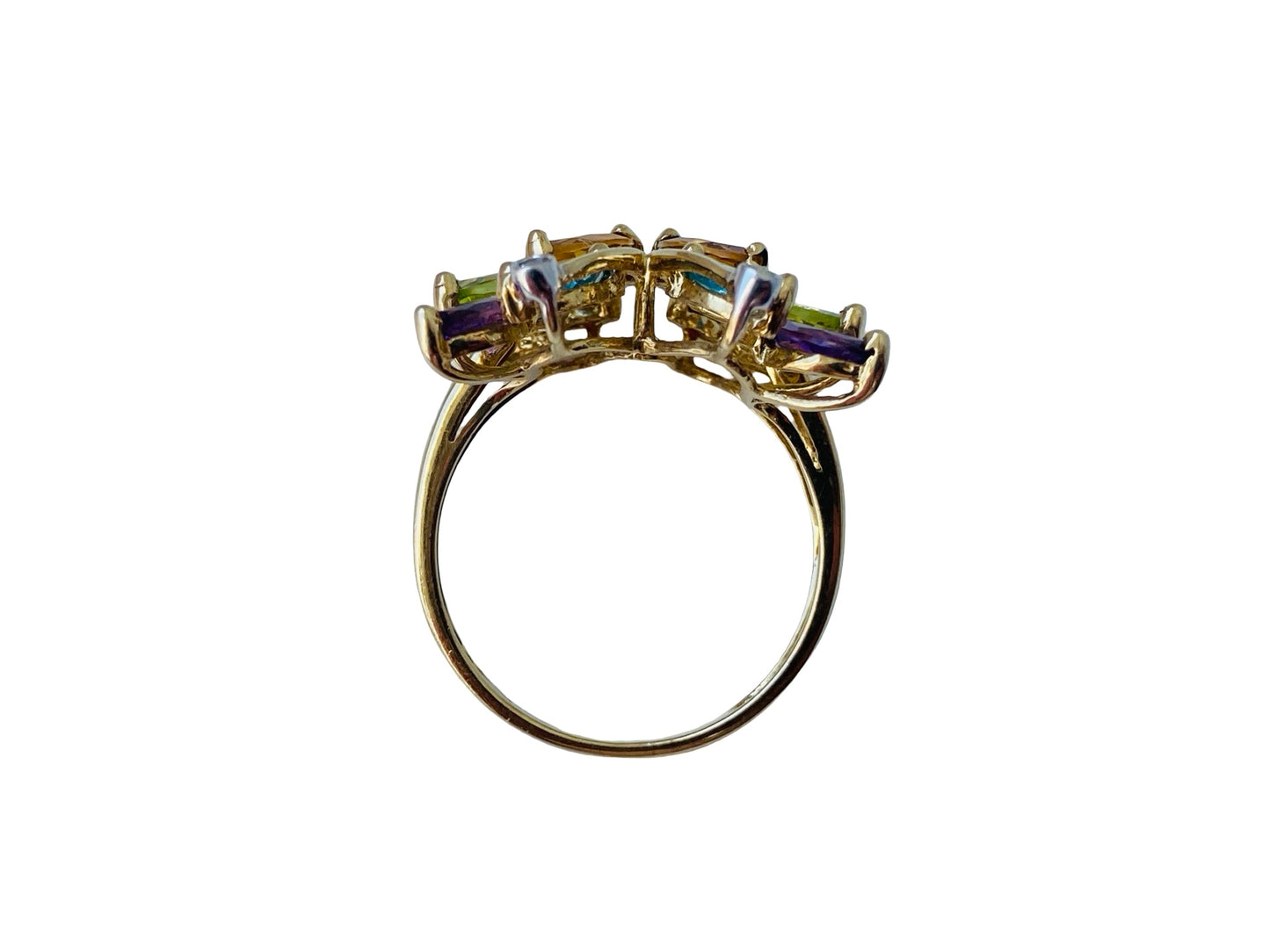 9ct Gold Multi-Gemstone Butterfly Ring