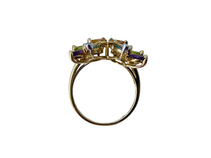 9ct Gold Multi-Gemstone Butterfly Ring