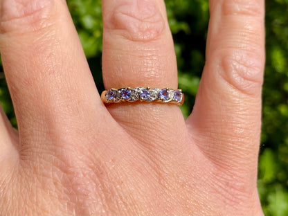 9ct Gold Tanzanite & Diamond Ring
