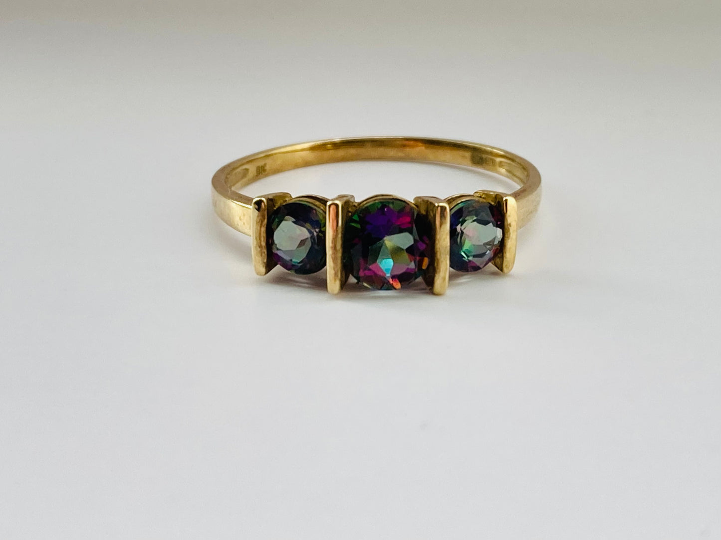 9ct Gold Mystic Topaz Ring