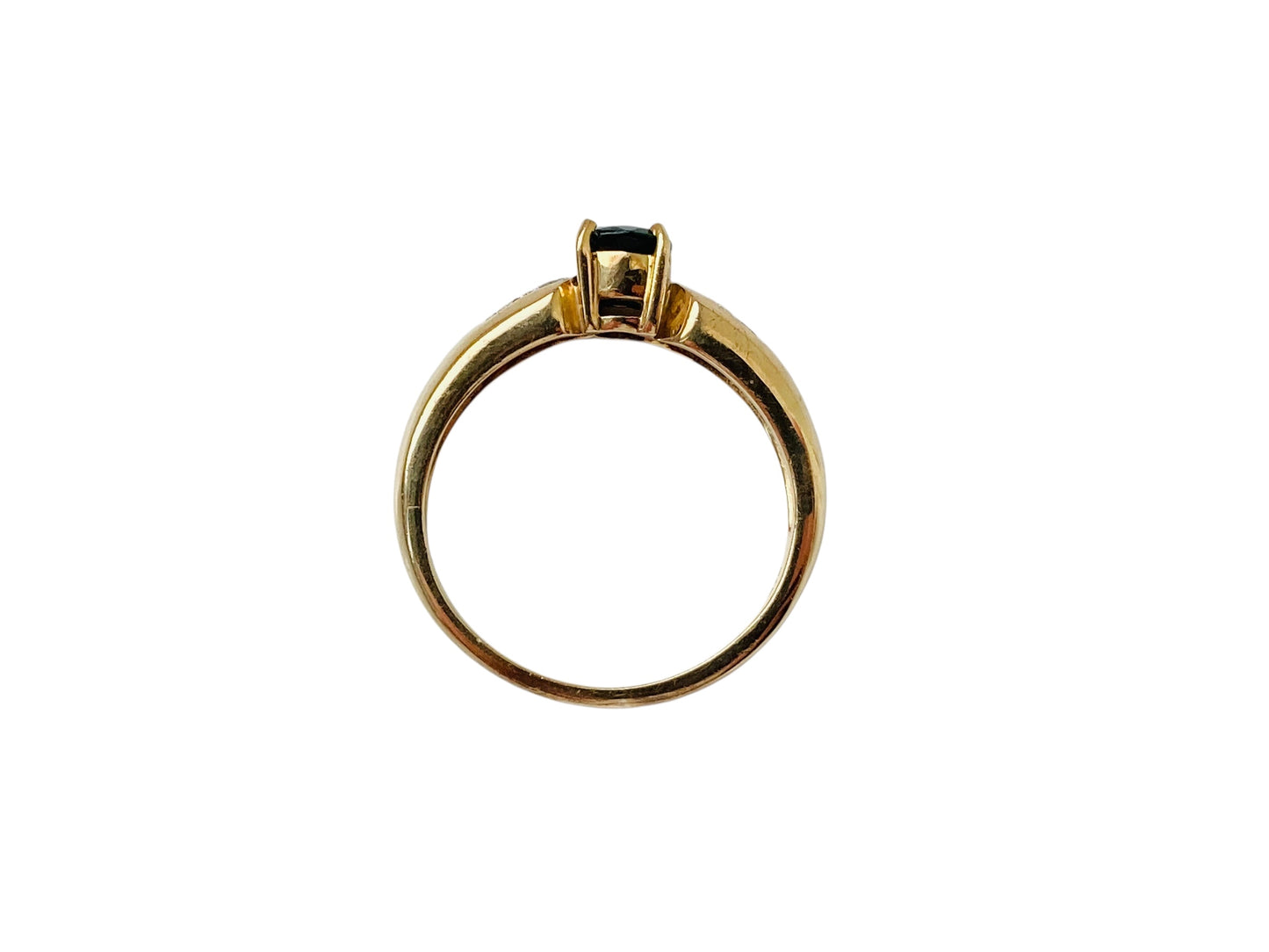 9ct Gold Diopside & Zircon Ring