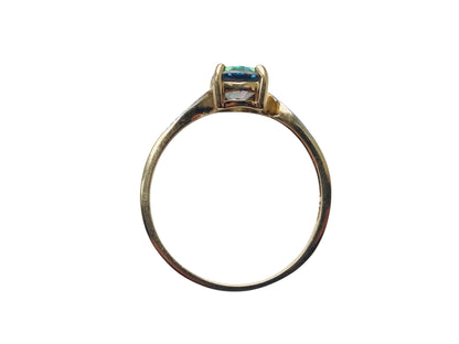 9ct Gold Mystic Topaz & Diamond Ring