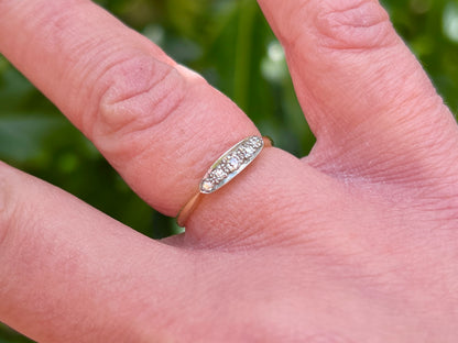 Antique 18ct Gold Five-Stone Diamond Ring