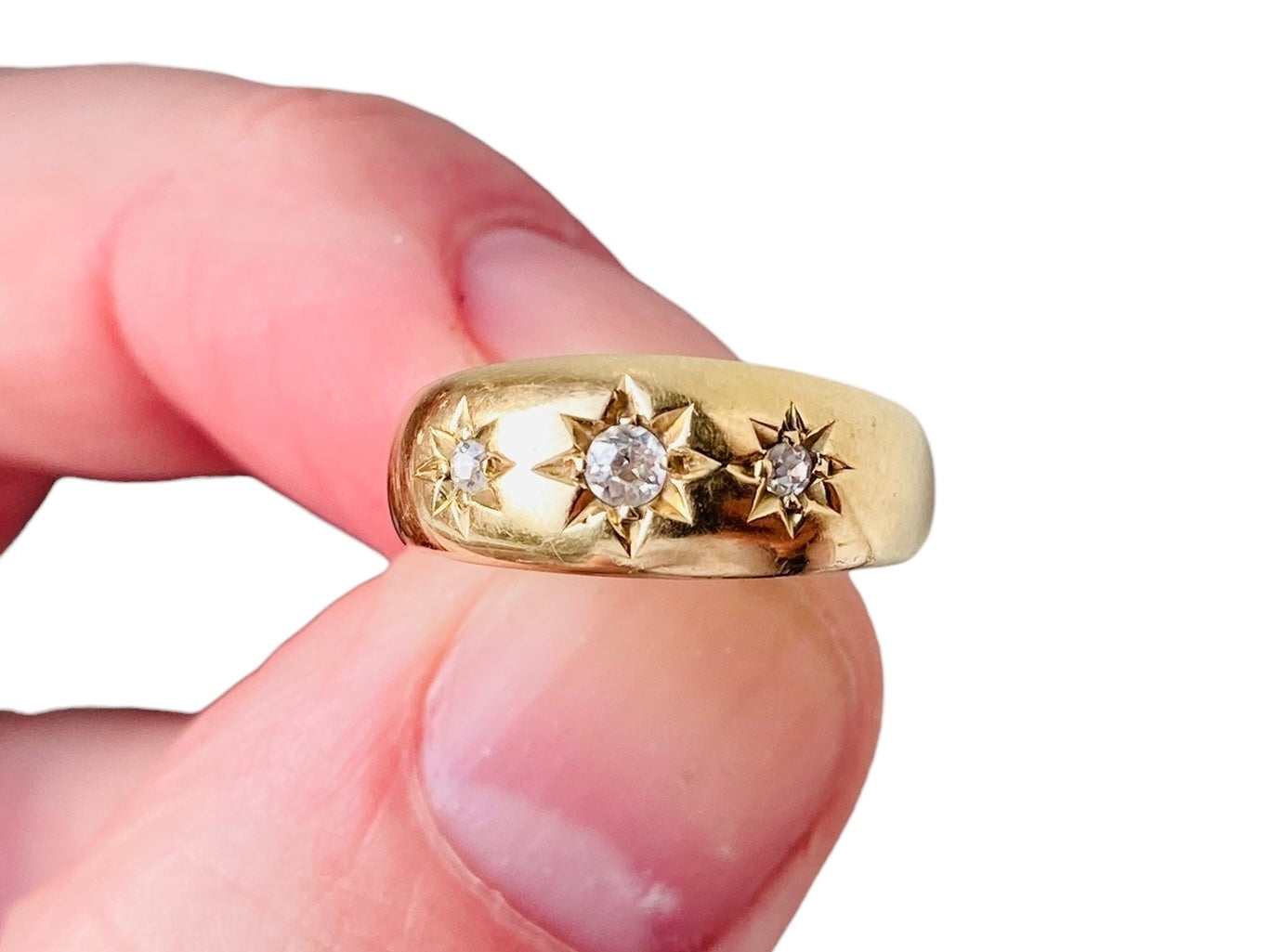 Antique 18ct Gold Three-Stone Diamond Ring