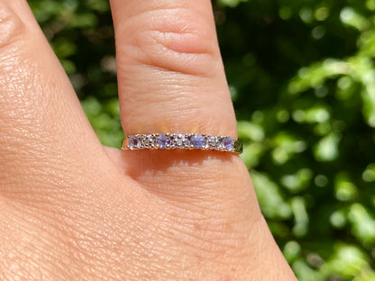 9ct Gold Tanzanite & Diamond Ring
