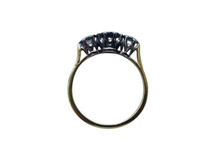 Vintage 18ct Gold Three-Stone Diamond Ring