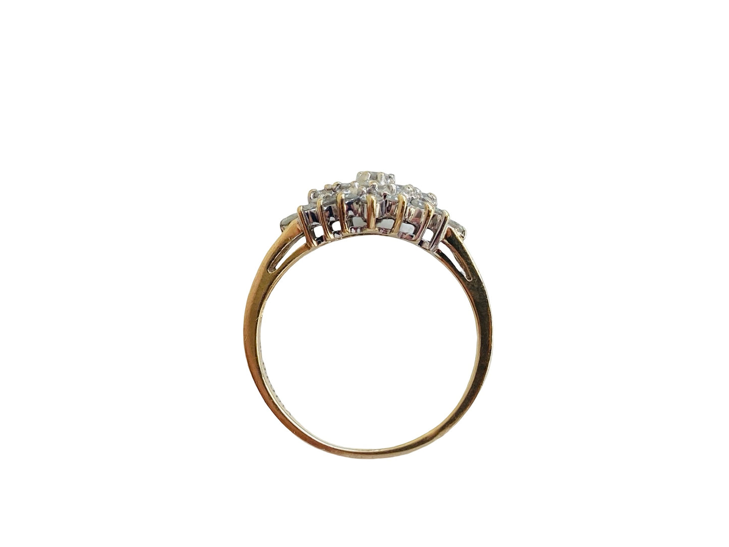 9ct Gold 0.50ct Diamond Cluster Ring