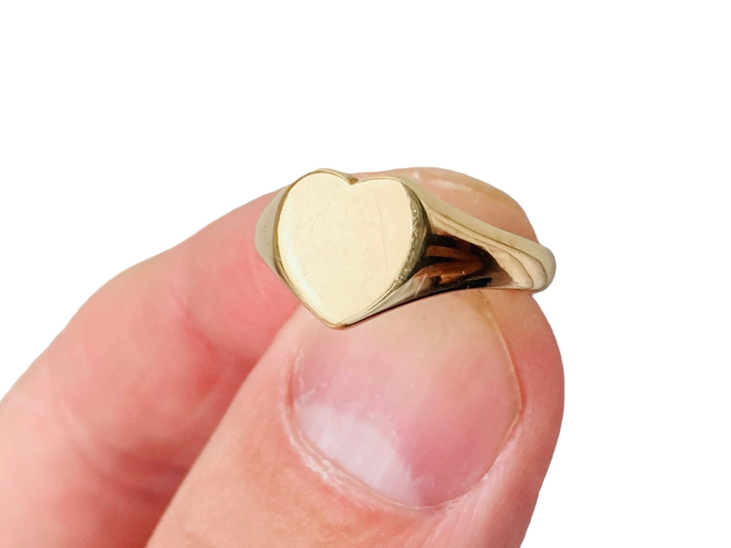 9ct Gold Heart Signet Ring
