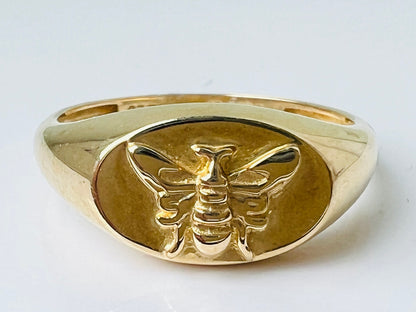 9ct Gold Bee Signet Ring