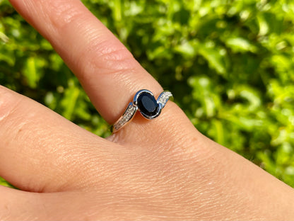 9ct Gold Sapphire & Diamond Ring