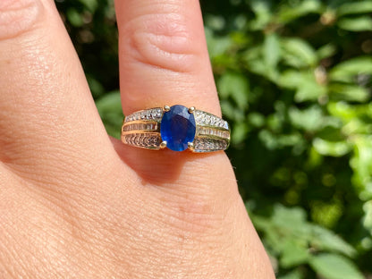 14ct Gold Sapphire & Diamond Ring