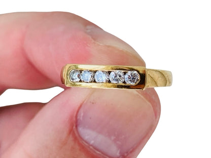 Vintage 18ct Gold Five-Stone Diamond Ring
