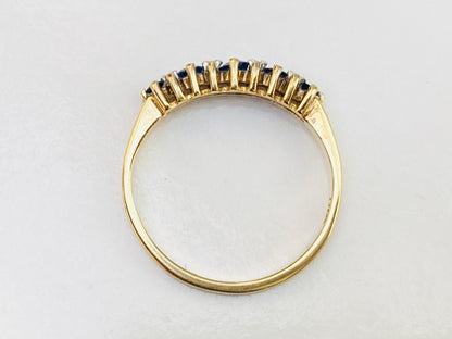 9ct Gold Sapphire & Diamond Ring