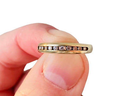 9ct Gold Ten-Stone Diamond Ring
