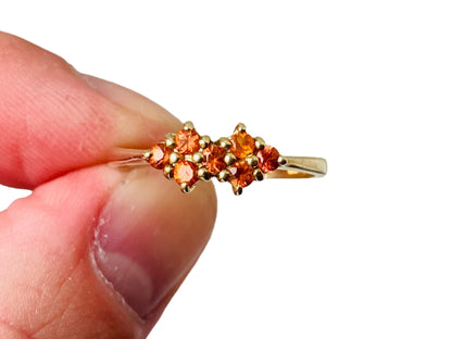 9ct Gold Orange Sapphire Ring