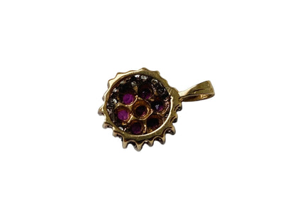 9ct Gold Ruby & Diamond Pendant