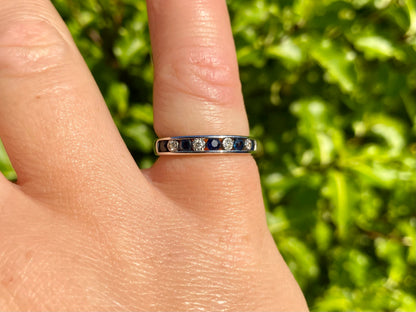 9ct Gold Sapphire & Diamond Ring