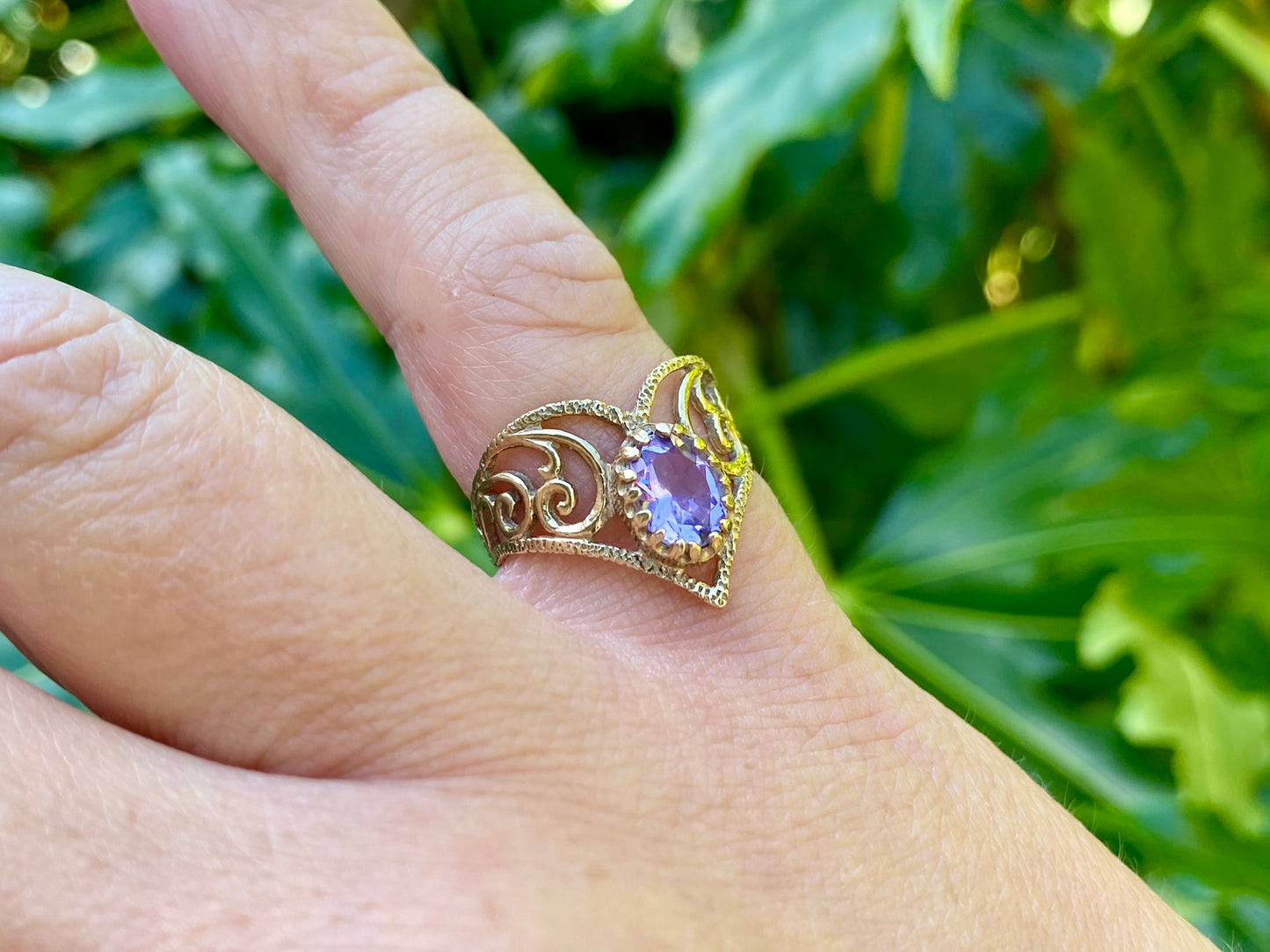 Vintage 9ct Gold Amethyst Ring