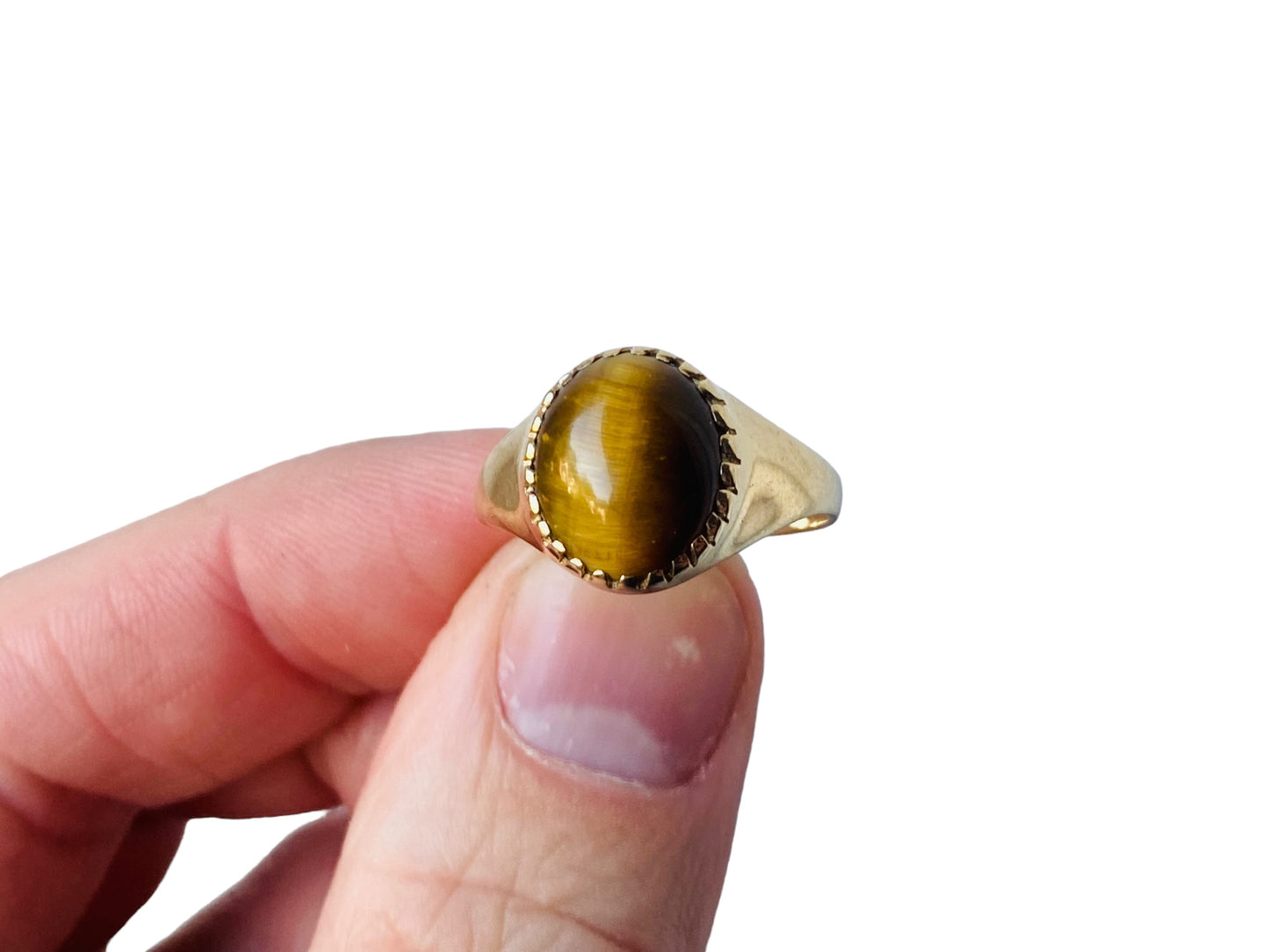 9ct Gold Tigers Eye Ring