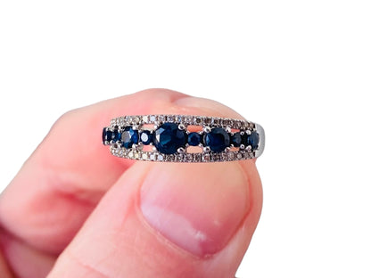 9ct Gold Sapphire & Diamond Ring