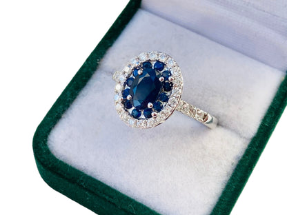 18ct Gold Sapphire & Diamond Ring