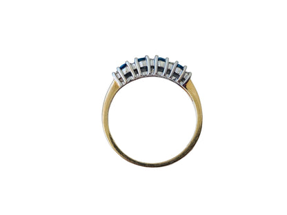9ct Gold Sapphire & Diamond Ring