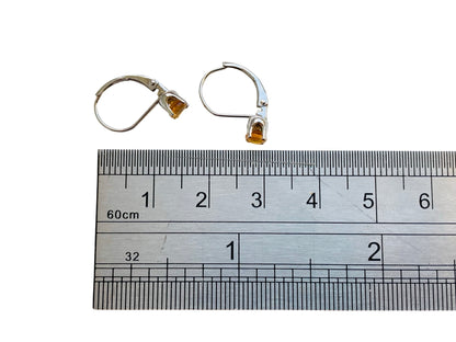 14ct Gold Citrine Hoop Earrings