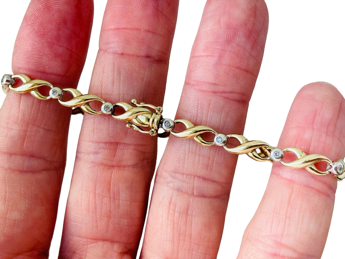 9ct Gold Diamond Bracelet