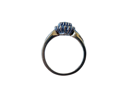 Vintage 9ct Gold Sapphire & Diamond Ring