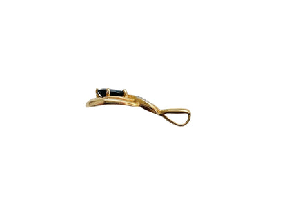 9ct Gold Sapphire & Diamond Pendant