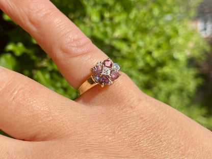9ct Gold Tourmaline & Diamond Ring