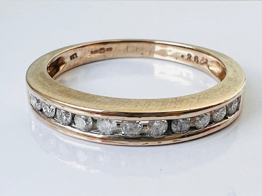 9ct Gold Eleven-Stone Diamond Ring