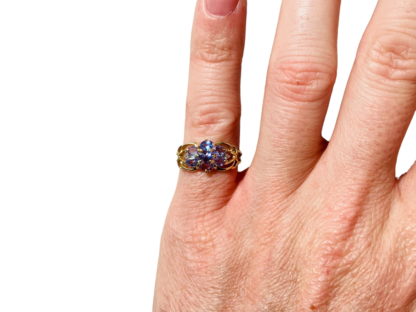 9ct Gold Tanzanite & Diamond Ring