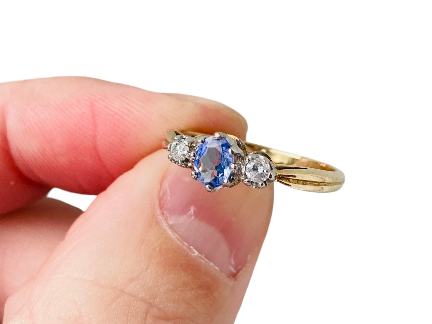 9ct Gold Tanzanite & Diamond Ring