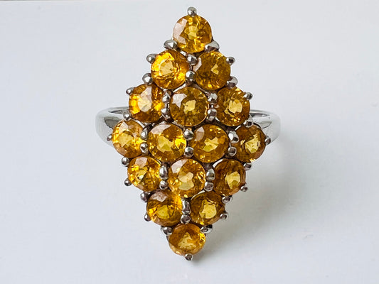 9ct Gold Orange Sapphire Ring