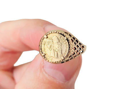 9ct Gold Coin Ring