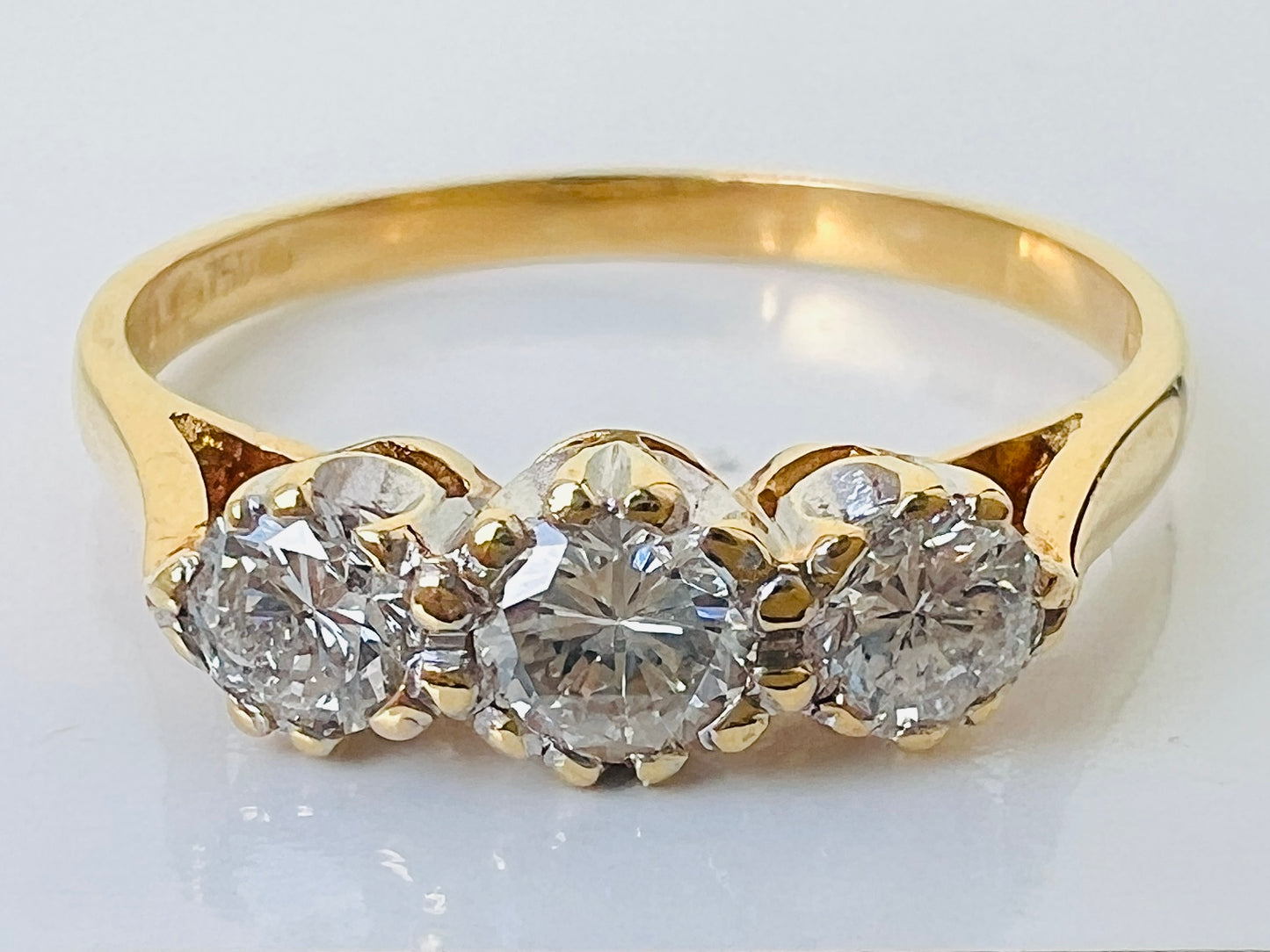 18ct Gold Three-Stone 0.50ct Diamond Ring