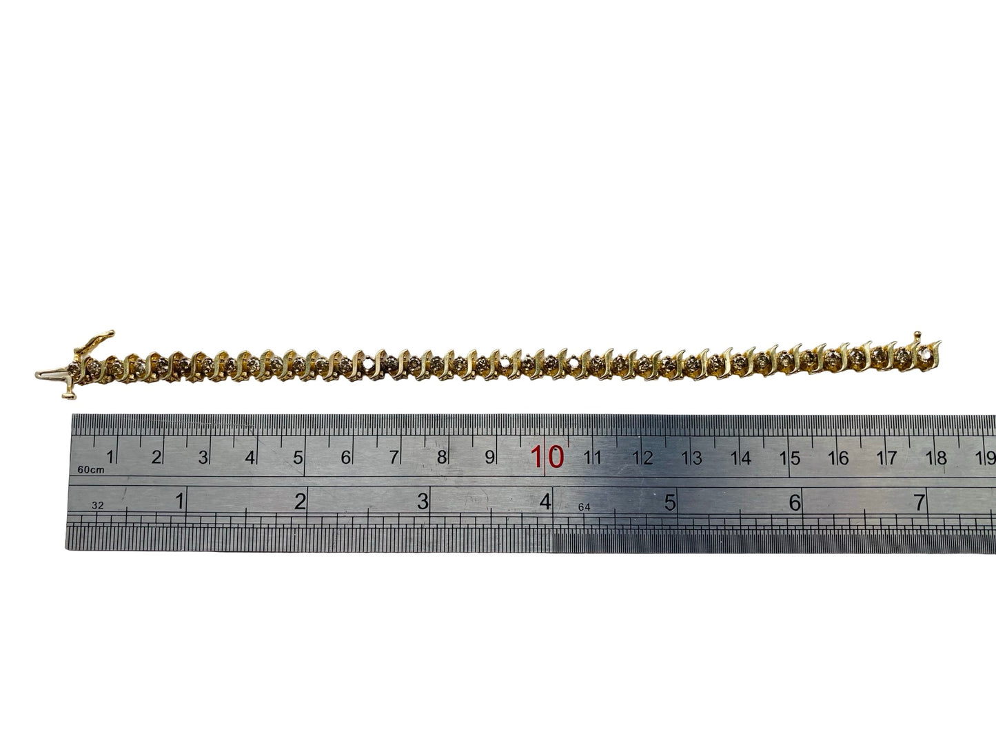 10ct Gold 3.80ct Champagne Diamond Bracelet