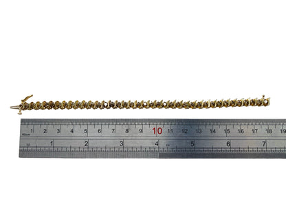 10ct Gold 3.80ct Champagne Diamond Bracelet