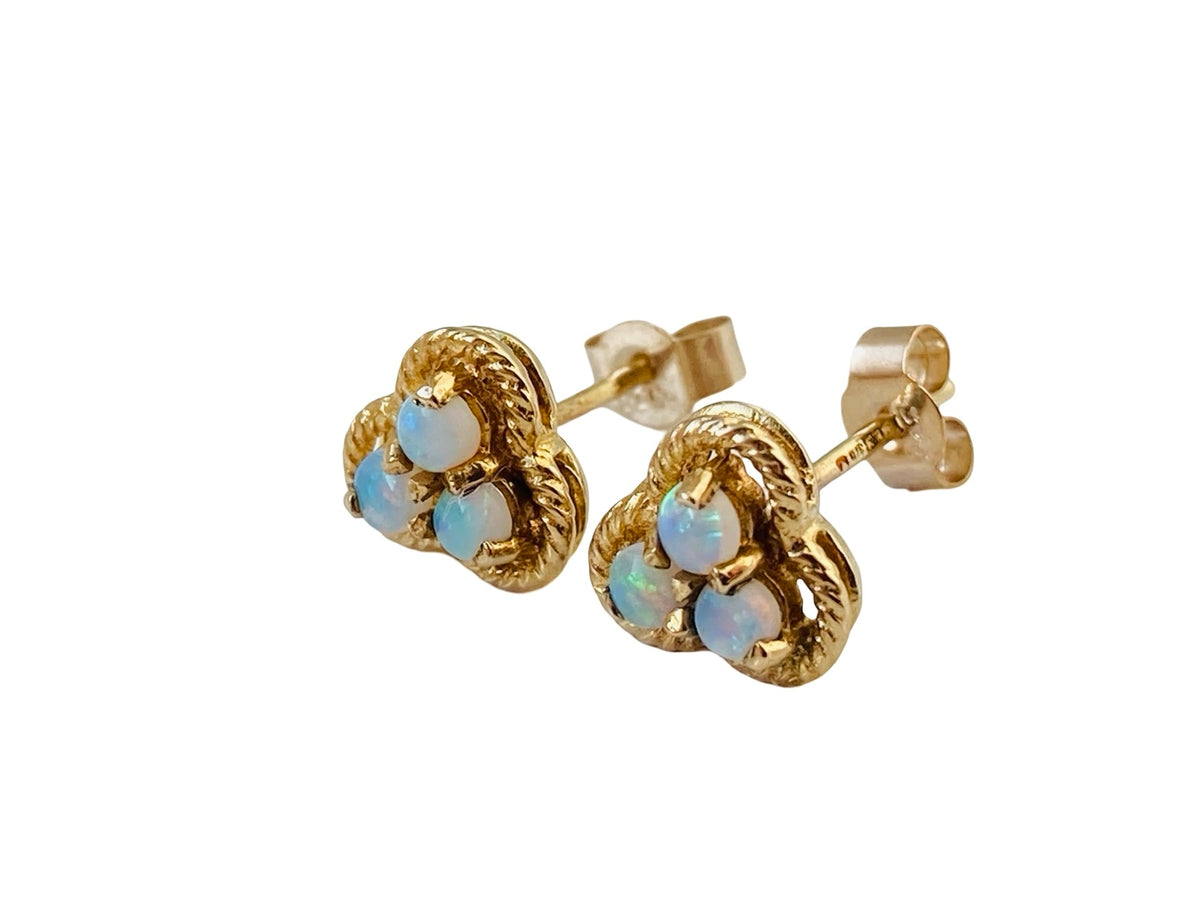 9ct Gold Opal Earrings