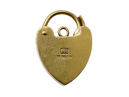 Vintage 9ct Gold Heart Padlock Clasp