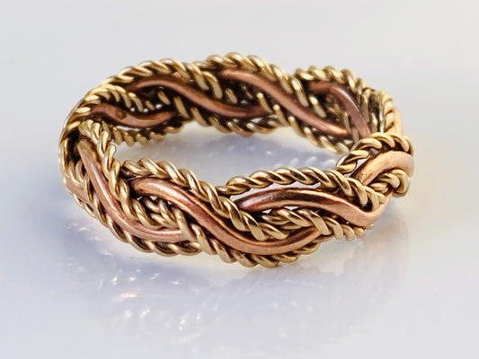 9ct Gold Twisted Rope Braid Ring