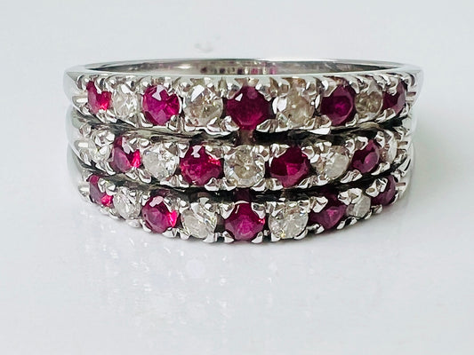 18ct Gold Ruby & Diamond Ring
