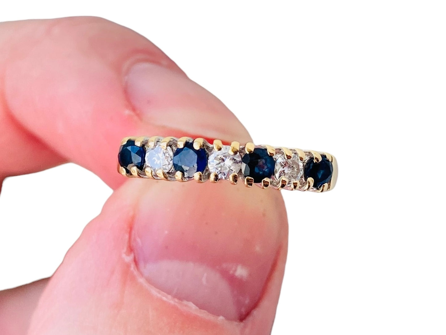 Vintage 18ct Gold Sapphire & Diamond Ring