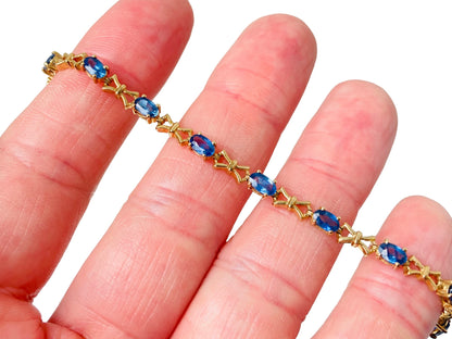 9ct Gold Sapphire Bracelet