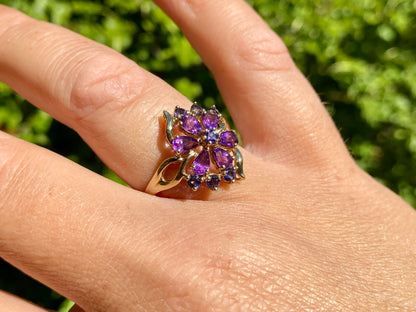 9ct Gold Amethyst & Iolite Ring