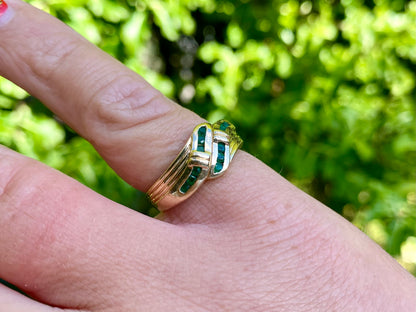 Vintage 9ct Gold Emerald Ring