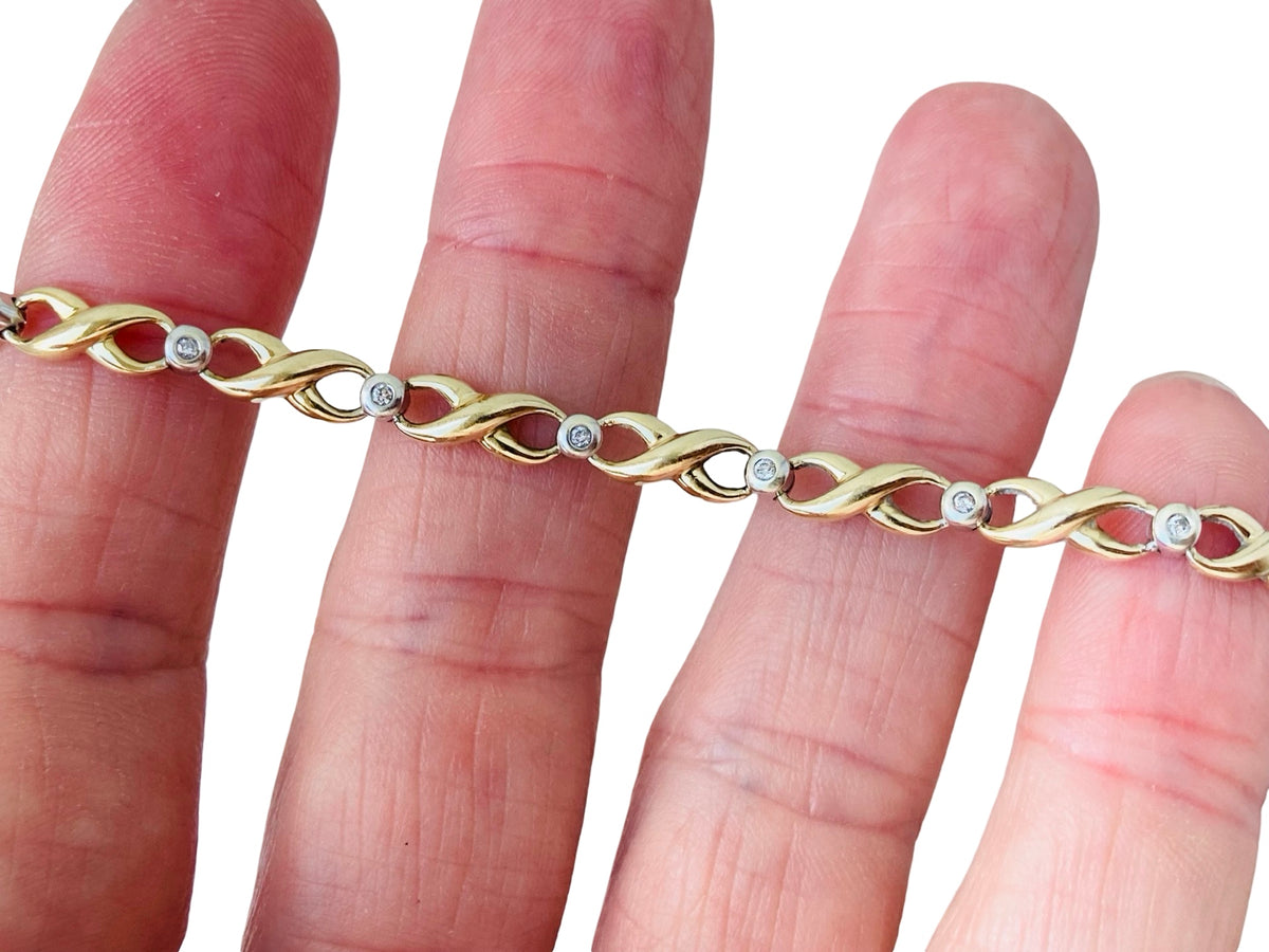 9ct Gold Diamond Bracelet