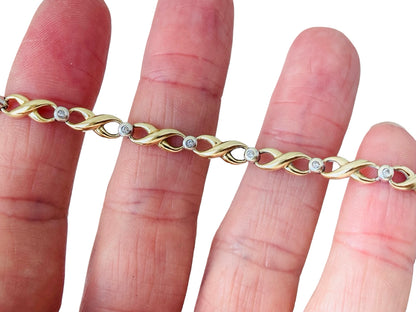 9ct Gold Diamond Bracelet