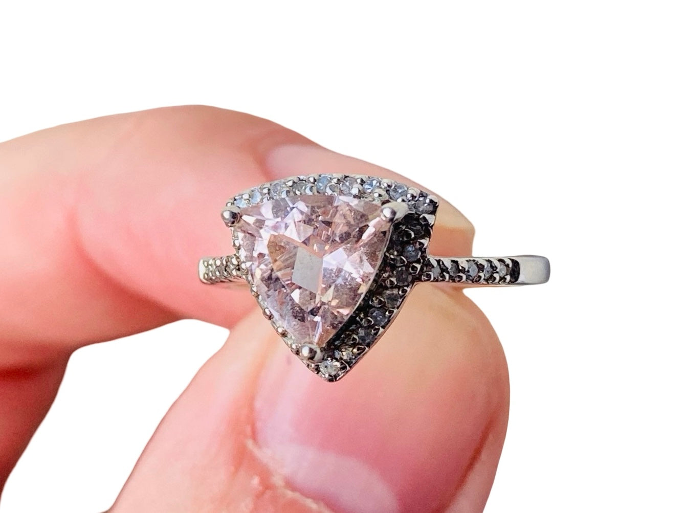 9ct Gold Morganite & Diamond Ring